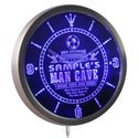 ADVPRO Name Personalized Custom Man Cave Soccer Bar Beer Neon Sign LED Wall Clock ncqd-tm - Blue
