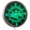AdvPro - Personalized Cowboys Leave Your Guns at The Bar LED Neon Wall Clock ncqg-tm - Neon Clock