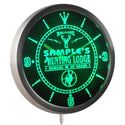 ADVPRO Name Personalized Custom Hunting Lodge Firearms Neon Sign LED Wall Clock ncql-tm - Green