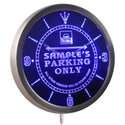 AdvPro - Personalized Car Parking Only Bar Beer LED Neon Wall Clock ncqo-tm - Neon Clock