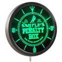 ADVPRO Personalized Name Hockey Penatly Box Bar Beer Neon Sign LED Wall Clock ncqt-tm - Green