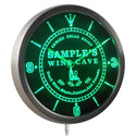AdvPro - Personalized Home Wine Cave Bar Beer LED Neon Wall Clock ncqw-tm - Neon Clock