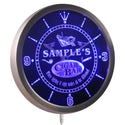 ADVPRO Name Personalized Custom Cigar Pipe Bar Lounge Neon Sign LED Wall Clock ncqz-tm - Blue