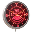 ADVPRO Name Personalized Custom Cigar Pipe Bar Lounge Neon Sign LED Wall Clock ncqz-tm - Red