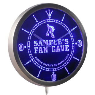 ADVPRO Name Personalized Basketball Fan Cave Man Room Bar Neon Sign LED Wall Clock nctd-tm - Blue