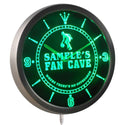 ADVPRO Name Personalized Basketball Fan Cave Man Room Bar Neon Sign LED Wall Clock nctd-tm - Green