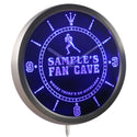 ADVPRO Name Personalized Custom Football Fan Cave Bar Beer Neon Sign LED Wall Clock ncte-tm - Blue