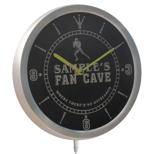 ADVPRO Name Personalized Custom Football Fan Cave Bar Beer Neon Sign LED Wall Clock ncte-tm - Multi-color