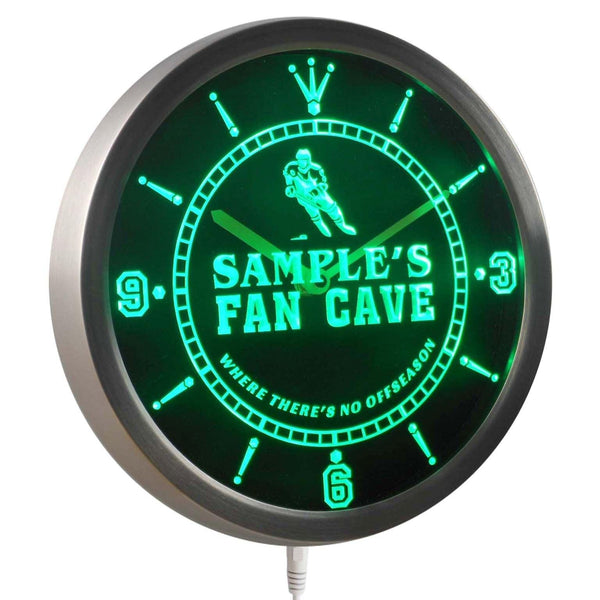 AdvPro - Personalized Hockey Fan Cave Bar Beer LED Neon Wall Clock nctg-tm - Neon Clock