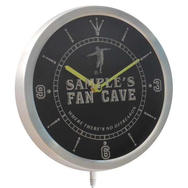 ADVPRO Name Personalized Custom Soccer Football Fan Cave Neon Sign LED Wall Clock ncth-tm - Multi-color