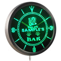 ADVPRO Name Personalized Custom Marijuana High Life Bar Neon Sign LED Wall Clock nctp-tm - Green