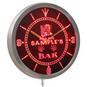 ADVPRO Name Personalized Custom Marijuana High Life Bar Neon Sign LED Wall Clock nctp-tm - Red