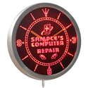 ADVPRO Name Personalized Custom Computer Repair Shop Neon Sign LED Wall Clock nctr-tm - Red