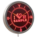 AdvPro - Personalized I Love My LED Neon Wall Clock ncva-tm - Neon Clock