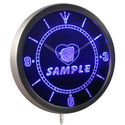 ADVPRO Name Personalized Custom Pug Dog House Home Neon Sign LED Wall Clock ncve-tm - Blue