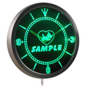 ADVPRO Personalized Name Old Fashioned Scottie Dog Home Pet Neon Sign LED Wall Clock ncvj-tm - Green