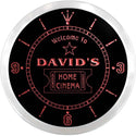 ADVPRO The David's Home Cinema Ticket Custom Name Neon Sign Clock ncx0006-tm - Red