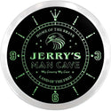 ADVPRO Jerry's Man Cave Eagle Bar Custom Name Neon Sign Clock ncx0039-tm - Green
