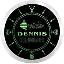 ADVPRO Dennis Quick Oil Change Custom Name Neon Sign Clock ncx0040-tm - Green