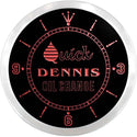 ADVPRO Dennis Quick Oil Change Custom Name Neon Sign Clock ncx0040-tm - Red