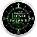 ADVPRO Ralph's Jazz Music Lounge Pub Bar Custom Name Neon Sign Clock ncx0063-tm - Green