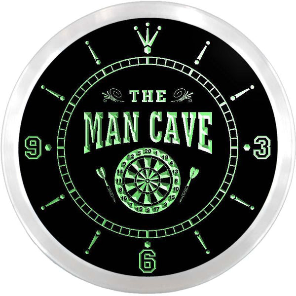 ADVPRO Nicholas Smith The Man CAVE Custom Name Neon Sign Clock ncx0064-tm - Green