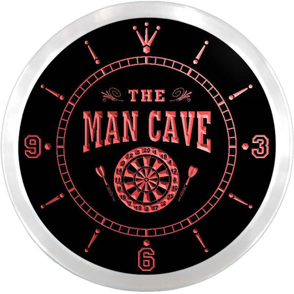 ADVPRO Nicholas Smith The Man CAVE Custom Name Neon Sign Clock ncx0064-tm - Red