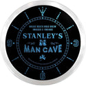 ADVPRO Stanley's Man Cave Skybox Custom Name Neon Sign Clock ncx0107-tm - Blue