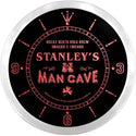 ADVPRO Stanley's Man Cave Skybox Custom Name Neon Sign Clock ncx0107-tm - Red