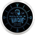 ADVPRO Melvin's Man Cave Game Room Custom Name Neon Sign Clock ncx0125-tm - Blue