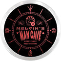 ADVPRO Melvin's Man Cave Game Room Custom Name Neon Sign Clock ncx0125-tm - Red