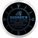 ADVPRO Herbert's Man Cave Garage Custom Name Neon Sign Clock ncx0129-tm - Blue