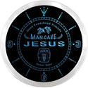 ADVPRO Jesus Man Cave Bar Custom Name Neon Sign Clock ncx0130-tm - Blue