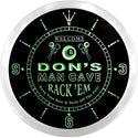 ADVPRO Don's Man Cave Pool Room Custom Name Neon Sign Clock ncx0135-tm - Green