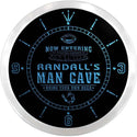 ADVPRO Randall's Man Cave Football Bar Custom Name Neon Sign Clock ncx0138-tm - Blue