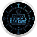 ADVPRO Barry's Man Cave Basketball Bar Custom Name Neon Sign Clock ncx0140-tm - Blue