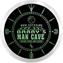 ADVPRO Barry's Man Cave Basketball Bar Custom Name Neon Sign Clock ncx0140-tm - Green