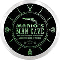 ADVPRO Mario's Cowboys Man Cave Gun Custom Name Neon Sign Clock ncx0144-tm - Green
