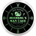 ADVPRO Micheal's Man Cave Sexy Bar Custom Name Neon Sign Clock ncx0148-tm - Green