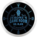 ADVPRO Jerome's Game Room Basketball Bar Custom Name Neon Sign Clock ncx0166-tm - Blue
