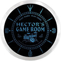 ADVPRO Hector's Game Room Lounge Custom Name Neon Sign Clock ncx0189-tm - Blue