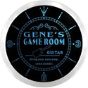 ADVPRO Gene's Game Room Lounge Custom Name Neon Sign Clock ncx0200-tm - Blue