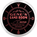 ADVPRO Gene's Game Room Lounge Custom Name Neon Sign Clock ncx0200-tm - Red