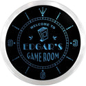 ADVPRO Edgar's Home Theater Game Room Custom Name Neon Sign Clock ncx0209-tm - Blue