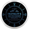 ADVPRO Franklin's Garage Game Room Custom Name Neon Sign Clock ncx0216-tm - Blue