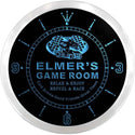 ADVPRO Elmer's Pit Stop Game Room Custom Name Neon Sign Clock ncx0218-tm - Blue