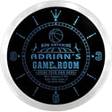 ADVPRO Adrian's Man Cave Game Room Custom Name Neon Sign Clock ncx0227-tm - Blue