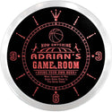 ADVPRO Adrian's Man Cave Game Room Custom Name Neon Sign Clock ncx0227-tm - Red
