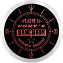 ADVPRO Cory's Man Cave Game Room Custom Name Neon Sign Clock ncx0230-tm - Red