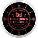 ADVPRO Christian's Sexy Game Room Bar Custom Name Neon Sign Clock ncx0235-tm - Red
